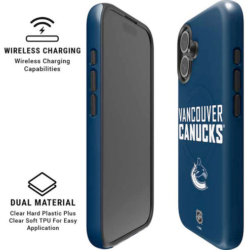 NHL Vancouver Canucks Solid Background iPhone 16 Magsafe Impact Case